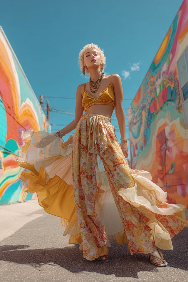 Vibes Cottagecore Wide-Leg Pants Style and Fit