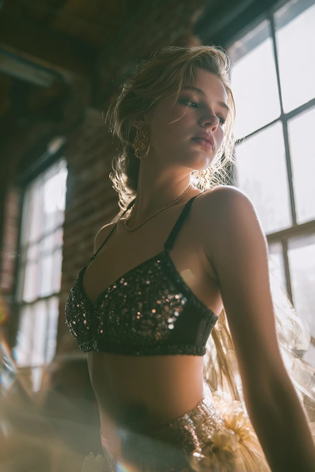 Vibes It Girl Crop Top Fabric Focus