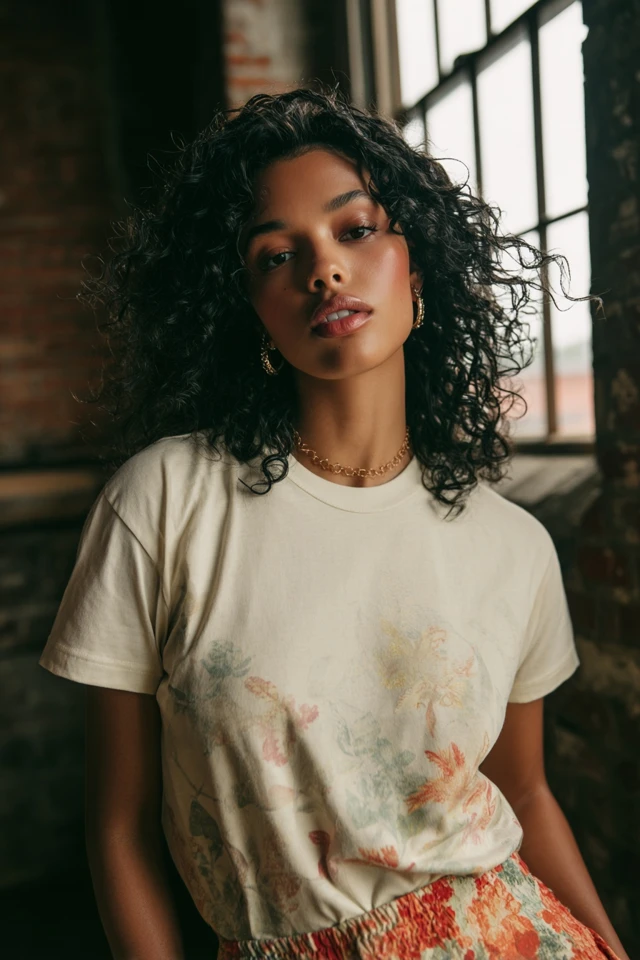 Neutral Graphic Tee Mood