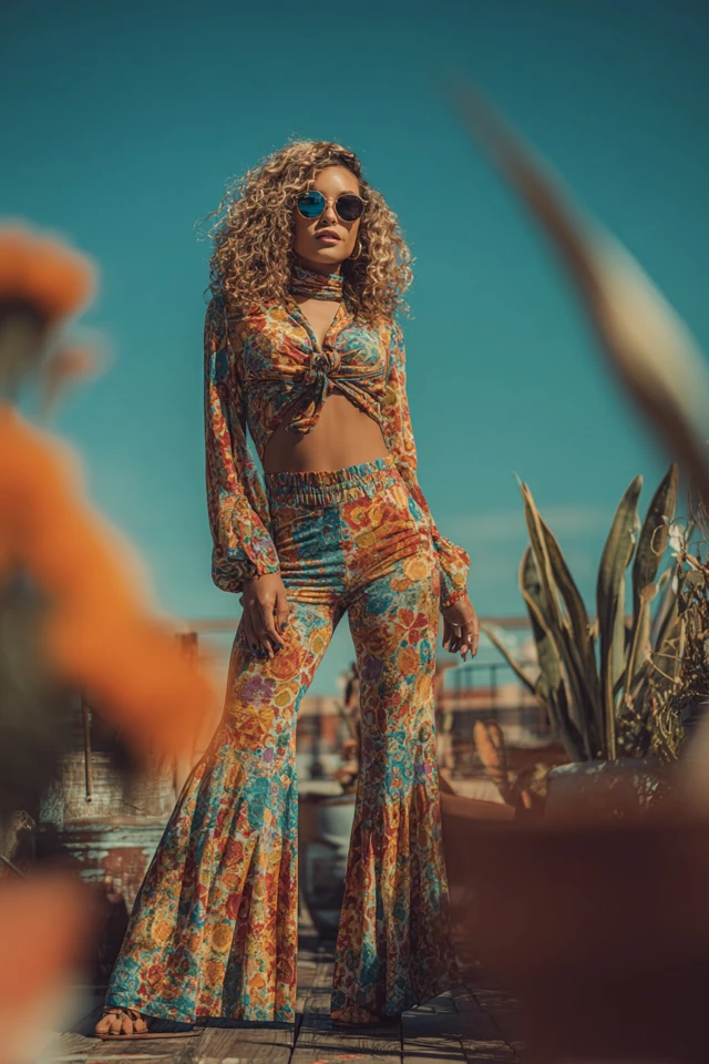 Boho Holiday Flare Jeans