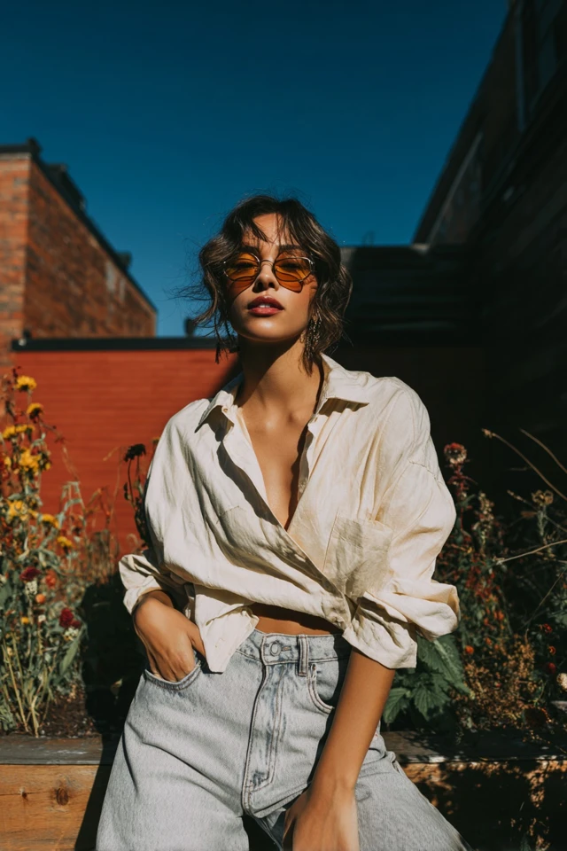 Chic Fall Mom Jeans