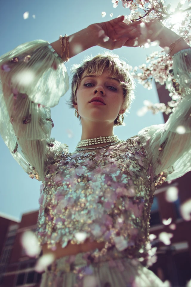 Spring Sequin Top Fabric Focus