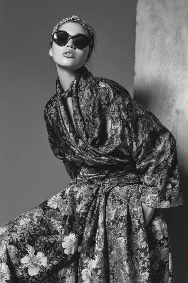 Whimsical Hibiscus Brocade Wardrobe Edit - photo 2