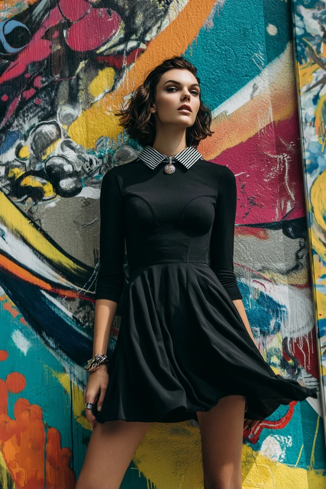 Preppy Little Black Dress Statement