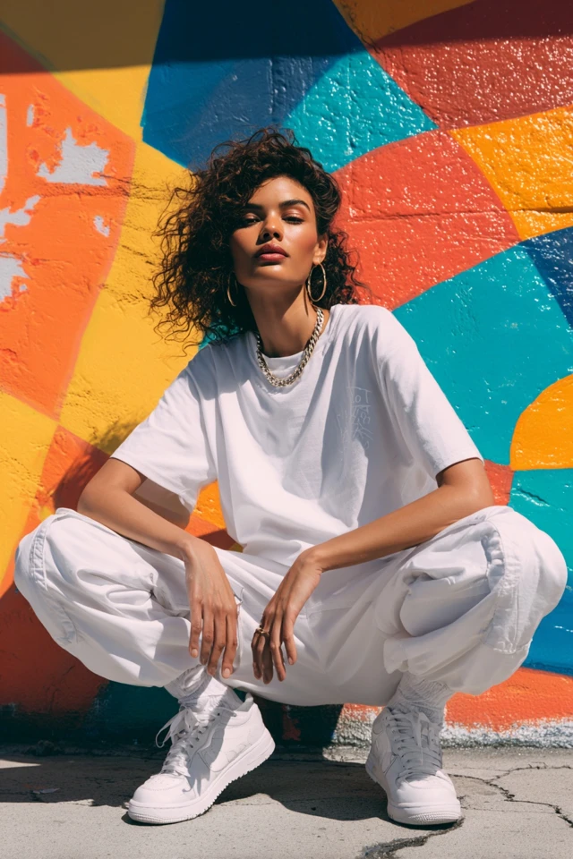 Aesthetic Street Style White Tee Occasionwear