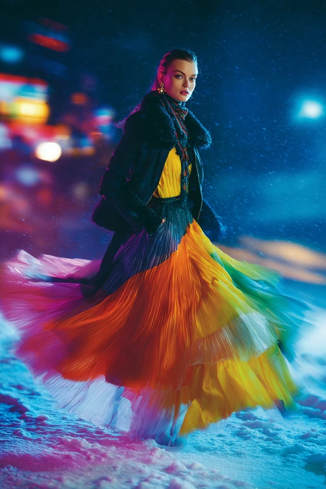 Winter Colorful Outfit Ideas