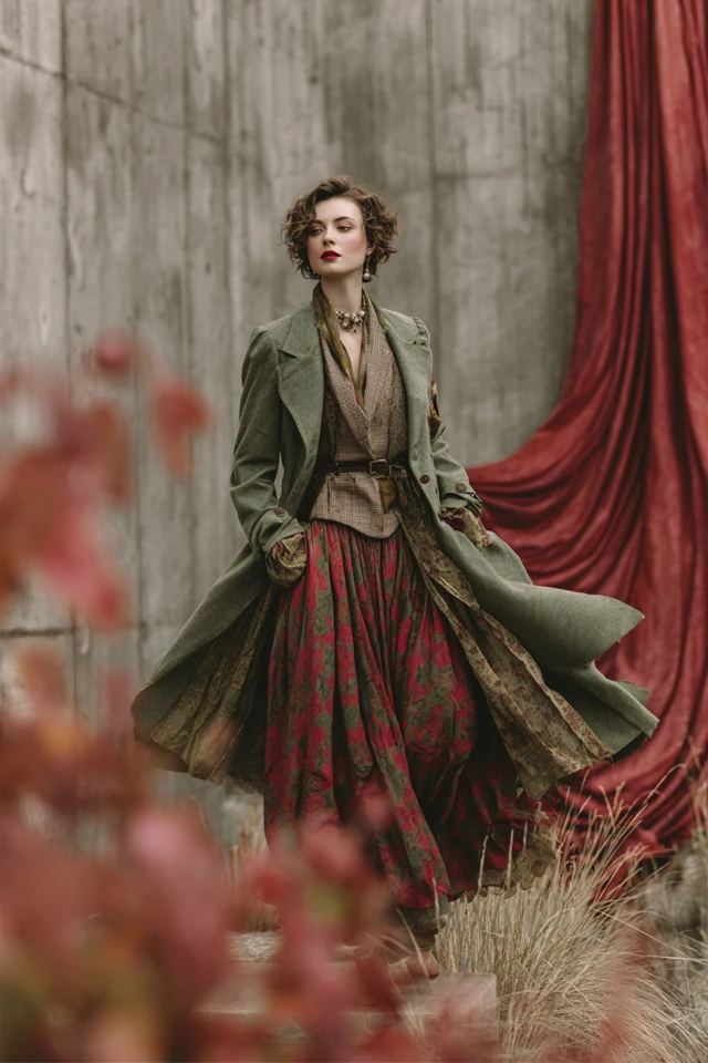 Vintage Fall Layering Fabric Focus