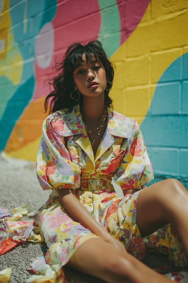 Retro Floral Dress Vibes