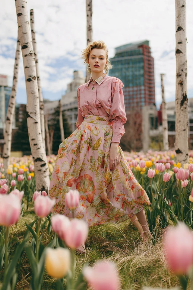 Spring Floral Dress Color Palette