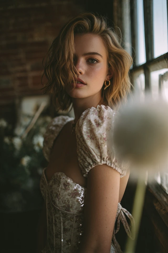 Lookbook Cottagecore Sequin Top Outfit Ideas
