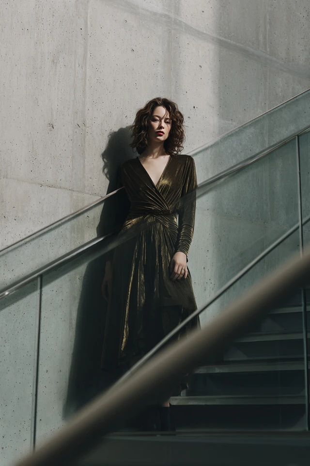 Statement Feminine Wrap Dress Weather Style