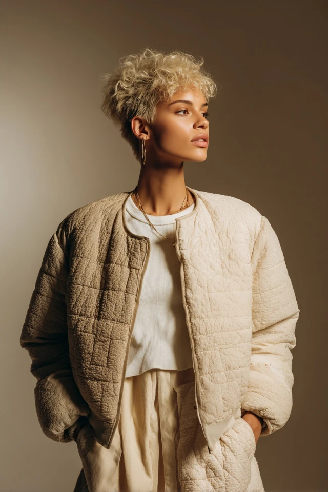 Neutral Puffer Coat Edit