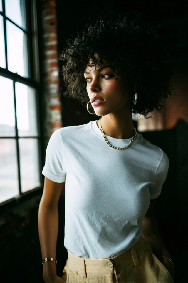 Aesthetic Casual White Tee Color Palette