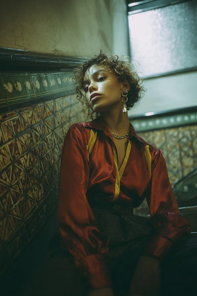Vintage Silk Blouse Vibes
