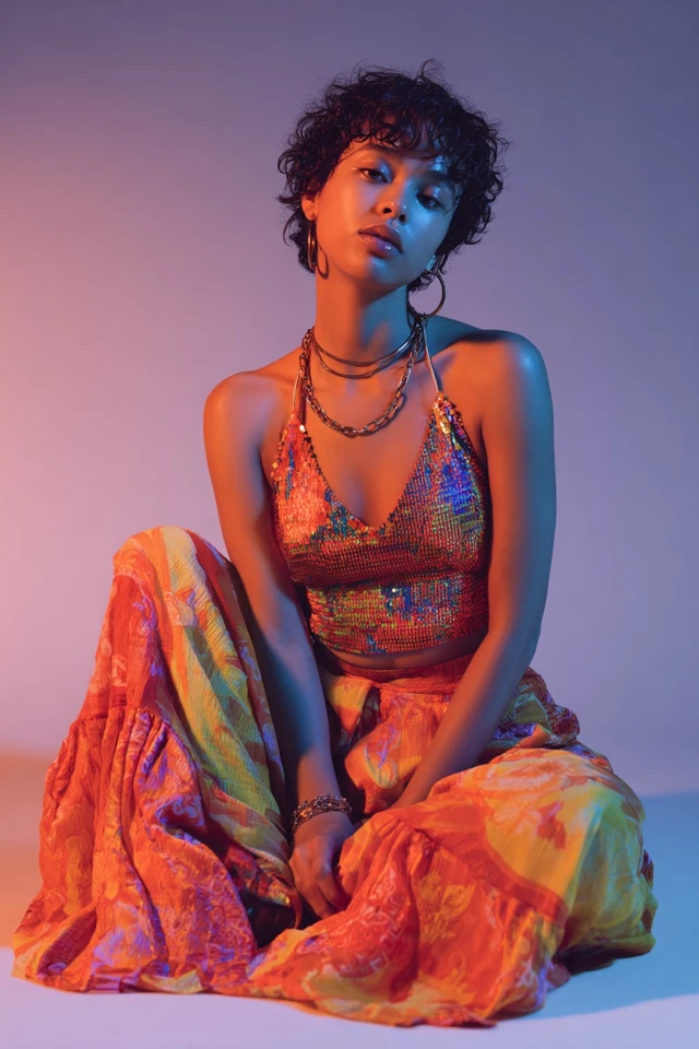 Colorful Sequin Top Curated