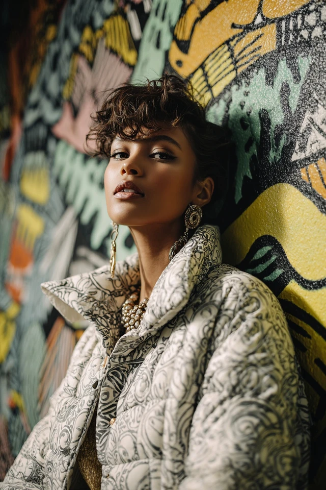 Layering Vintage Puffer Coat Color Palette
