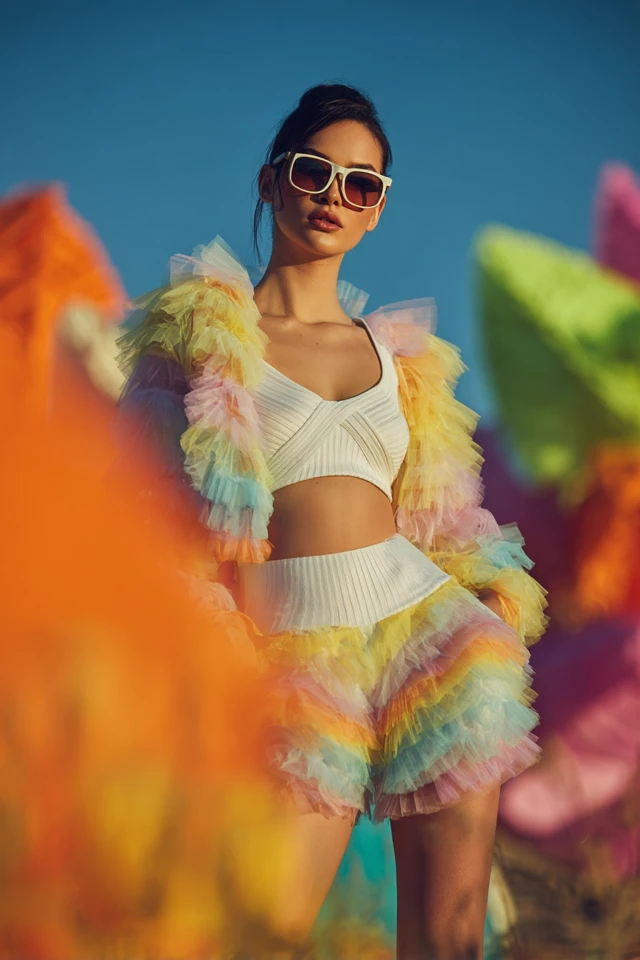 Preppy Tulle Athleisure Sets