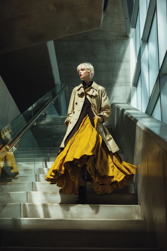 Edgy Trench Coat Chic