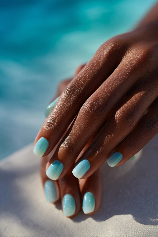 Teal Bliss Mani