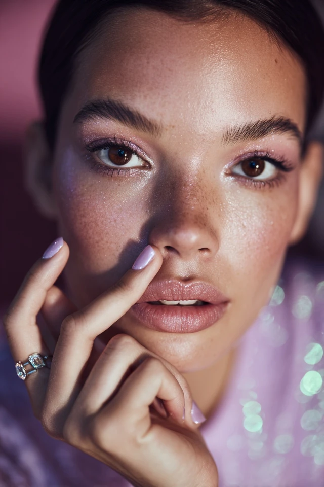 Lilac Luster Mani