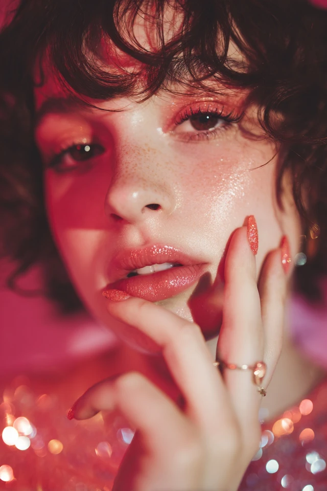 Coral Spark Manicure
