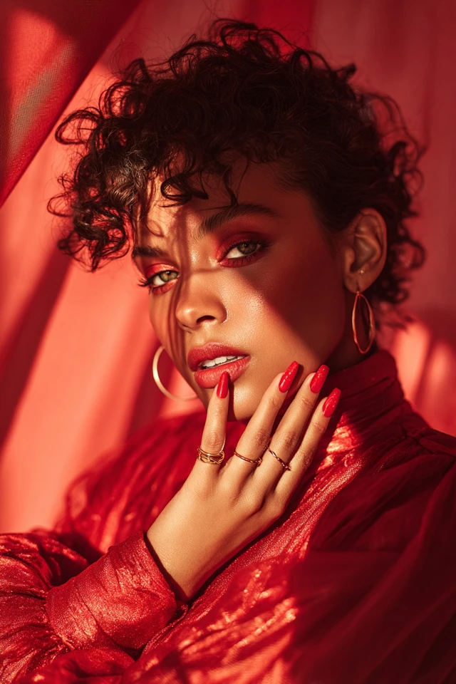 Red Whisper Nails