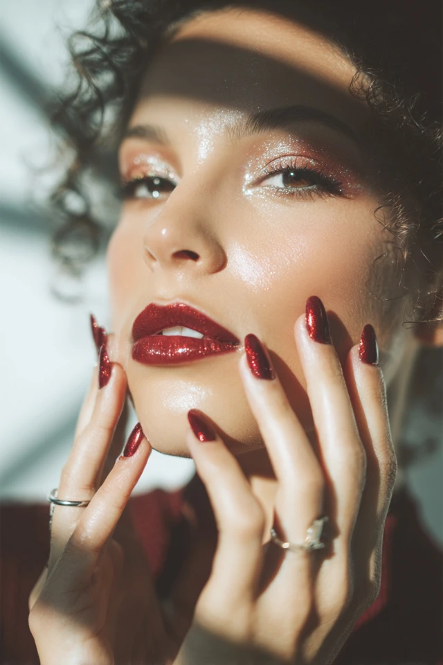 Burgundy Vibe Manicure