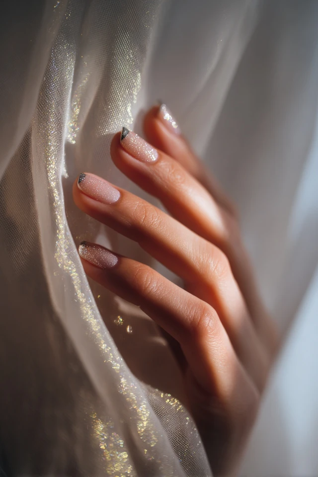 Silver Edge Nails