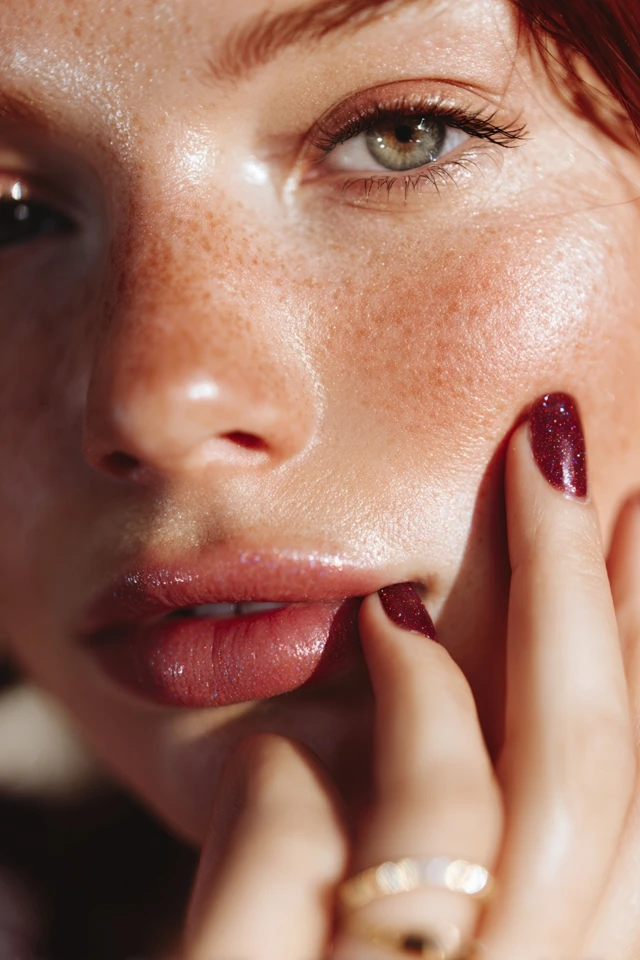 Burgundy Whisper Mani