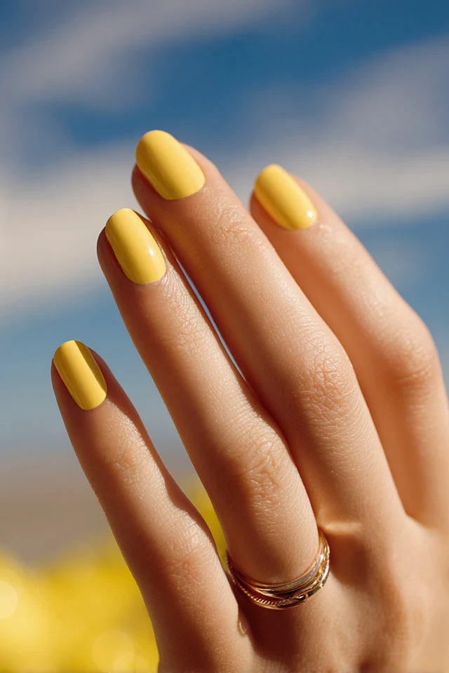 Yellow Bloom Manicure