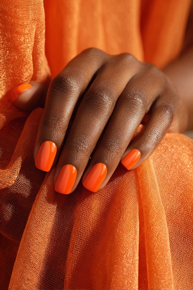 Orange Edge Mani