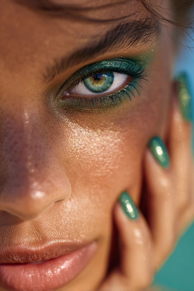 Green Luster Mani