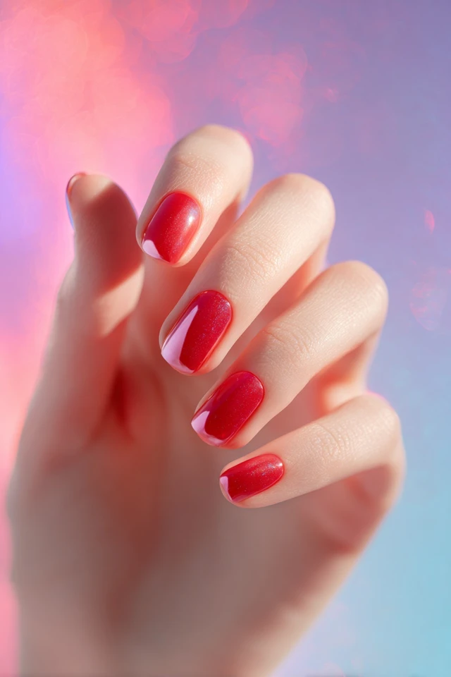Red Twist Mani