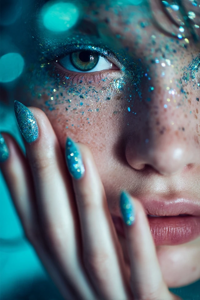 Aqua Spark Mani