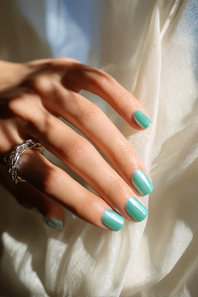 Teal Pulse Mani
