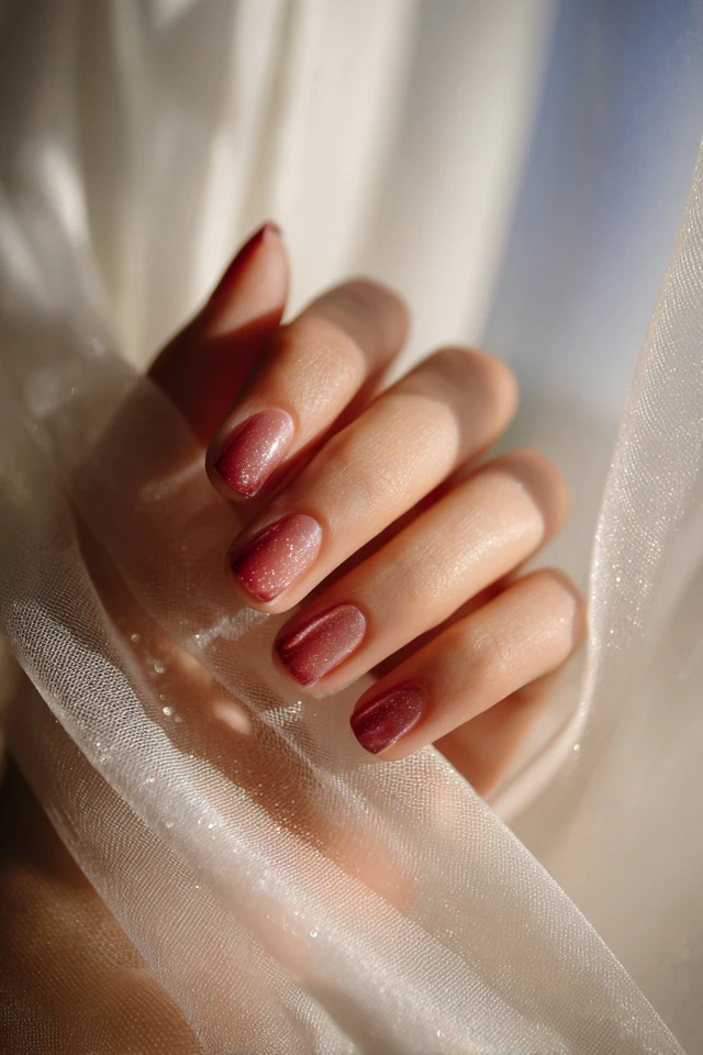 Burgundy Fusion Mani