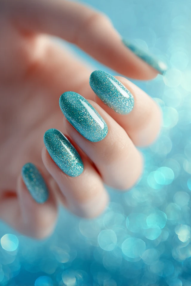 Teal Fusion Mani