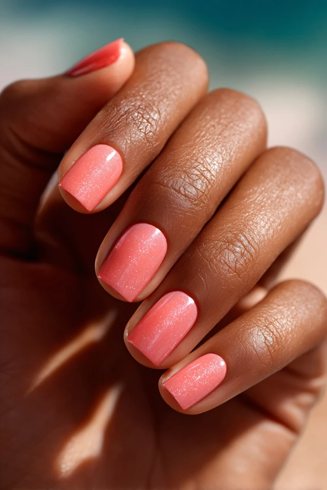 Coral Vibe Manicure