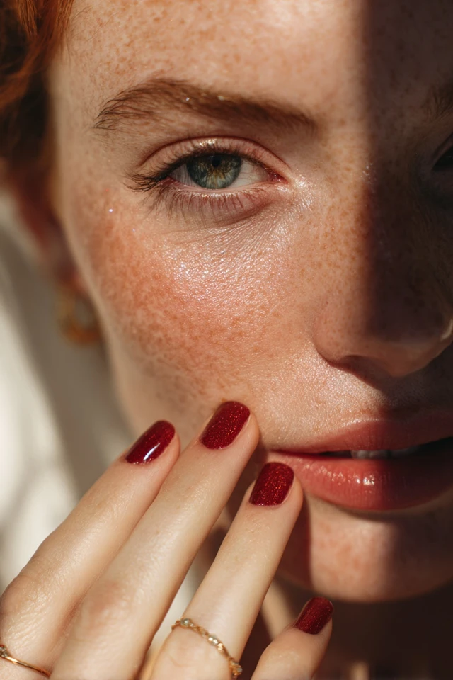 Burgundy Flare Manicure