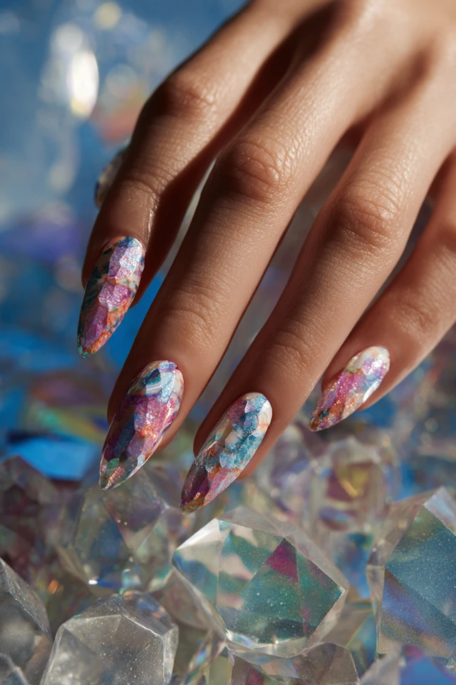 Harmonic Geometric Palette Nails