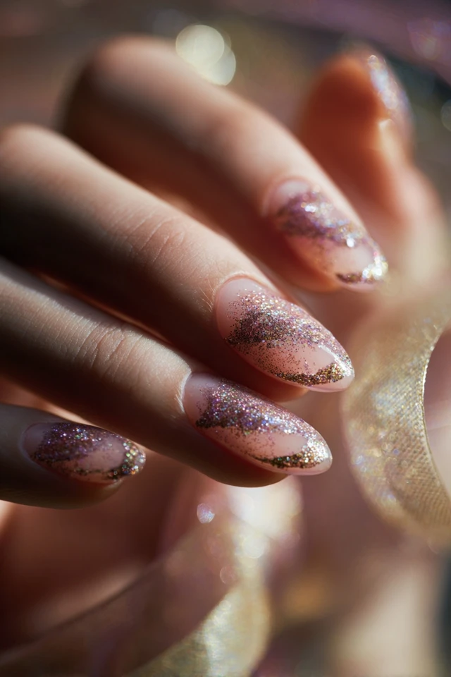 Silk-Edge Glitter Vision Nails