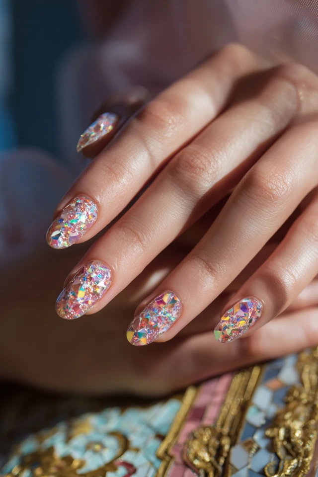 Crystalline Minimalist Symphony Nails
