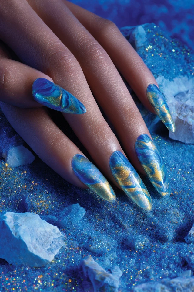 Silk-Edge Swirl Artistry Nails