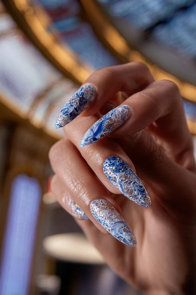 Serene Geometric Vision Nails