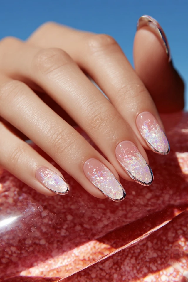 Crystalline Minimalist Statement Nails