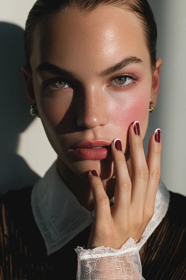 Polished French Tip Statement Nails