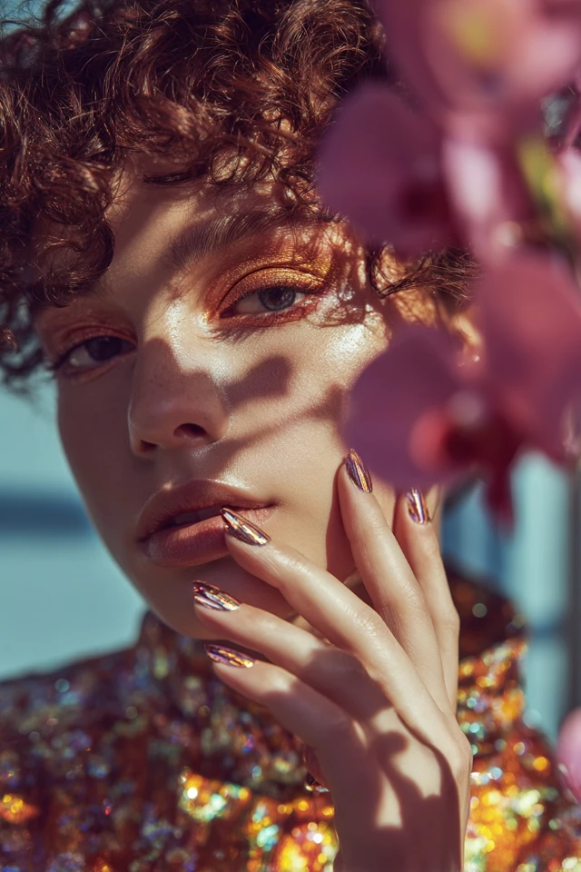 Captivating Chrome Palette Nails