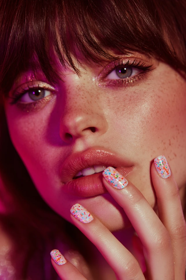 Carnival Confetti Nails Inspiration