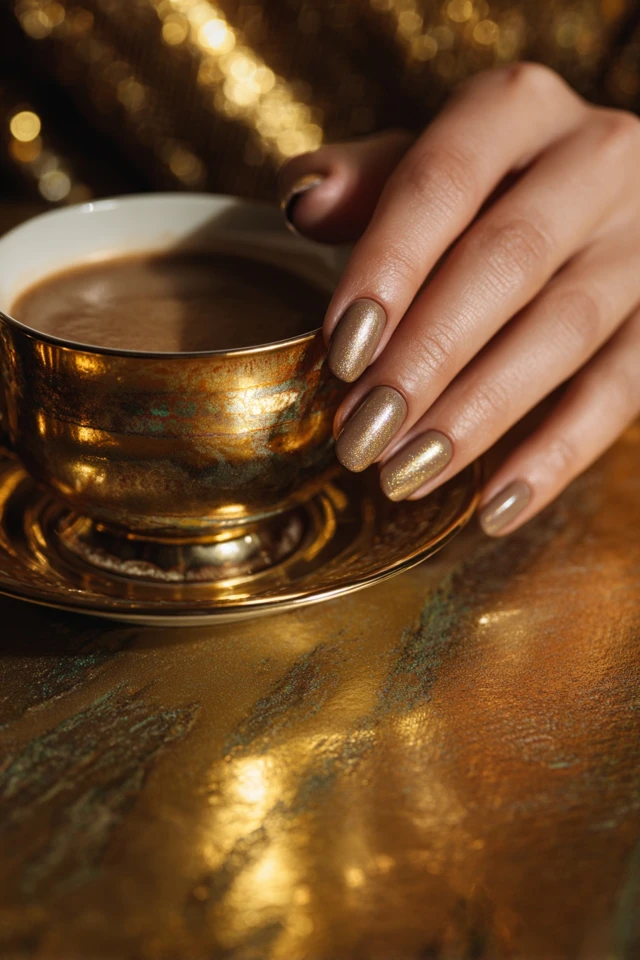 Coffee Latte Nails Inspiration