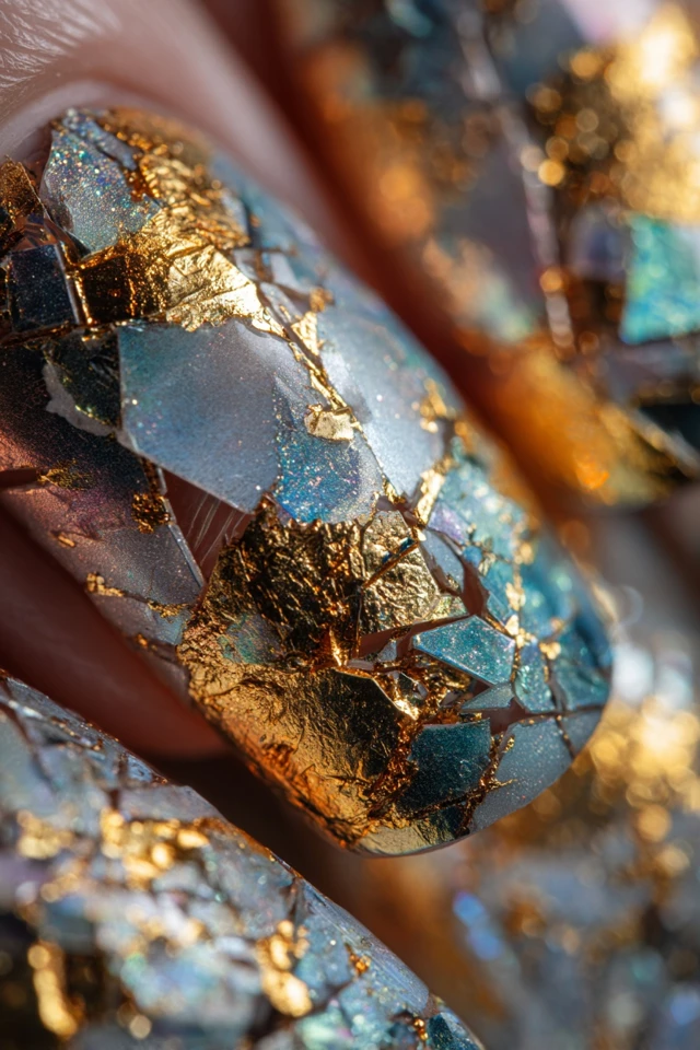 Metallic Foil Nails Inspiration